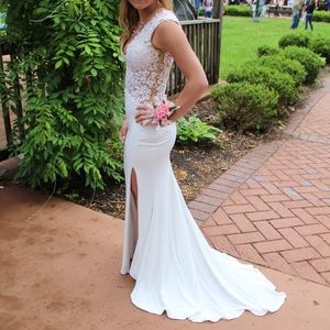 White prom dress